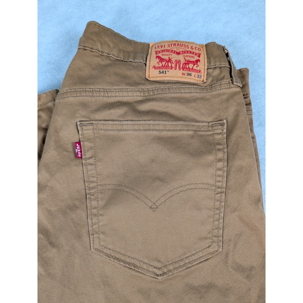 Levi's 541 Jeans Men's 36x32 Brown Khaki Stretch Casual Pants